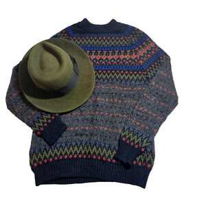 Handmade No Brand Peruvian Wool mock turtleneck Sweater size M